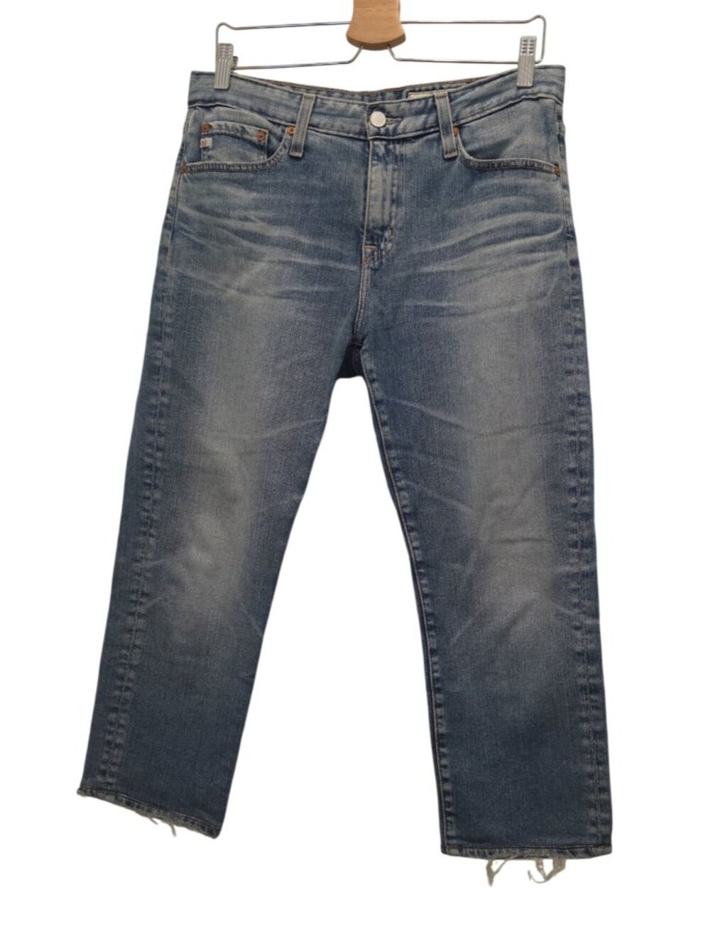 AG Adriano Goldschmied Ex-Boyfriend Slouchy Slim Cropped AG-ED Denim Jeans 27 - Picture 1 of 13